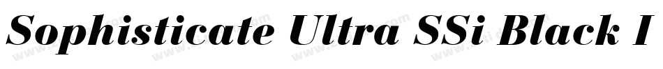 Sophisticate Ultra SSi Black Italic字体转换